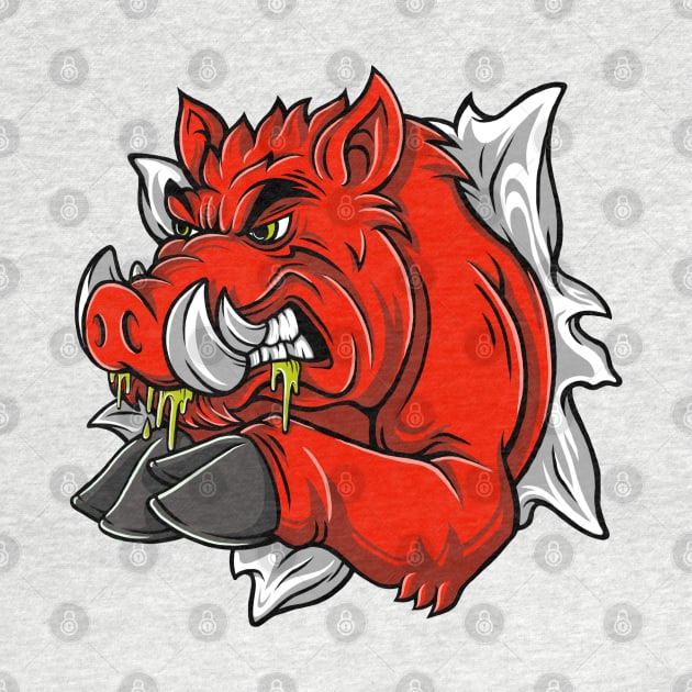 Red pig by DMD Art Studio